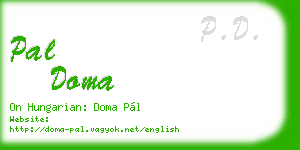 pal doma business card